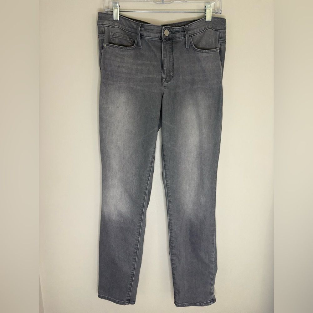 Athleta SculptTek Shaping Gray Skinny Jeans Womens Size 8 Mid Rise Stretch